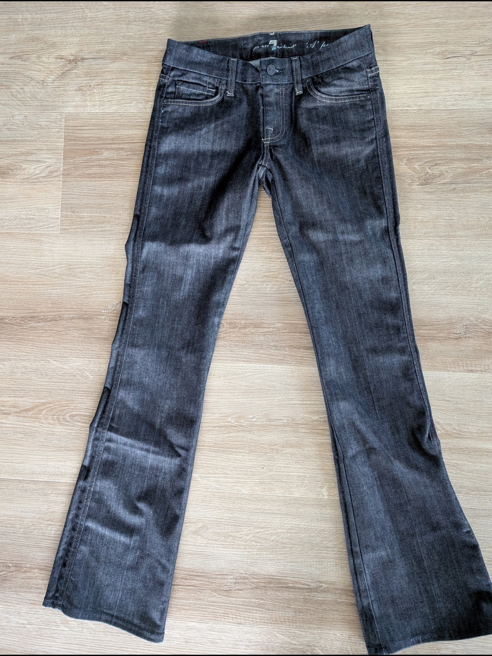7 For All Mankind Low-Rise "A-Pocket" Bootcut Jeans Size 26